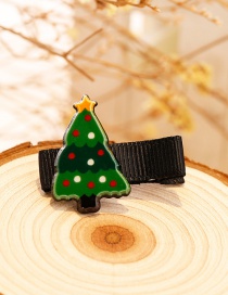 Fashion Green Tree Shape Decorated Christmas Hairpin