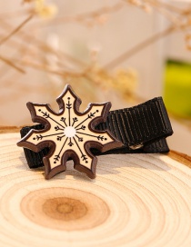Fashion Coffee Snow Shape Decorated Christmas Hairpin