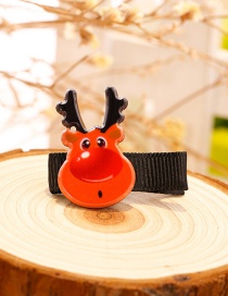 Fashion Orange Deer Shape Decorated Christmas Hairpin