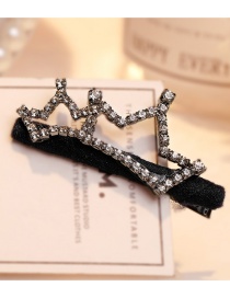 Fashion Black Crown Shape Decorated Hair Clip