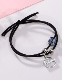 Fashion Blue+black Circular Ring Shape Decorated Hair Hand