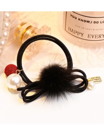 Lovely Black Pearl&ball Decorated Double Layer Hair Band