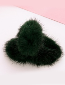 Lovely Dark Green Pure Color Decorated Simple Hair Claw