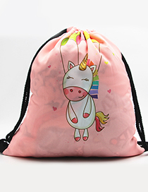 Lovely Pink Unicorn Pattern Decorated Backpack