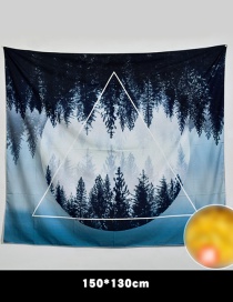 Fashion Black+blue Forest Pattern Decorated Background Cloth(no Led )
