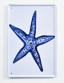 Fashion Sapphire Blue Starfish Pattern Decorated Hang Painting