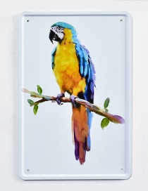 Fashion Yellow+blue Parrot Pattern Decorated Hang Painting