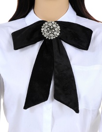 Elegant Black Bowknot Shape Decorated Necklace