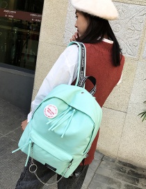 Fashion Green Chain Decorated Backpack