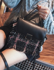 Elegant Black Tassel Decorated Bag