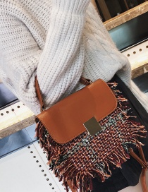 Elegant Brown Tassel Decorated Bag
