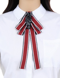 Elegant Red Tassel Decorated Bow-tie
