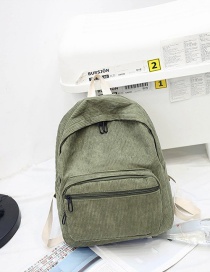 Fashion Green Zipper Decorated Backpack
