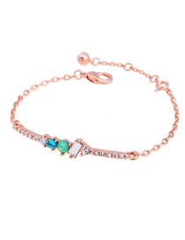 Fashion Pink Color Matching Decorated Bracelet
