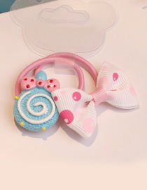 Fashion Blue+pink Lollipops Shape Decorated Hair Band (1pair)
