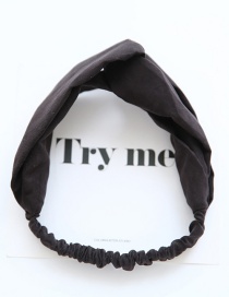 Lovely Black Pure Color Decorated Hair Band