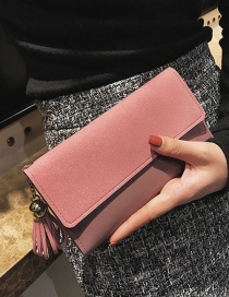 Fashion Pink Tassel Decorated Wallet