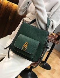 Fashion Green Circular Ring Decorated Shoulder Bag