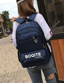 Fashion Navy Letter Pattern Decorated Backpack