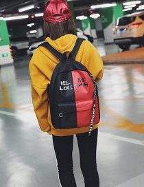 Fashion Red Letter Pattern Decorated Backpack