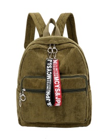 Fashion Green Ribbons Decorated Simple Backpack