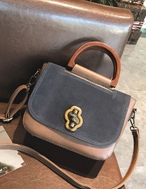 Fashion Khaki Buckle Decorated Square Shape Handbag