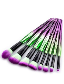 Fashion Purple Coloa-matching Decorated Brushes(8pcs)