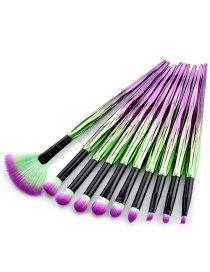 Fashion Purple Coloa-matching Decorated Brushes(10pcs)