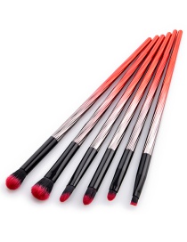 Fashion Red Color-matching Decorated Brushes (6pcs)