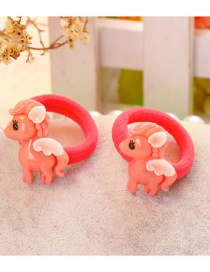 Fashion Red Horse Shape Decorated Hair Clip(2 Pcs)