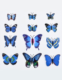 Lovely Blue Butterfly Shape Decorated Ornament (12pcs)