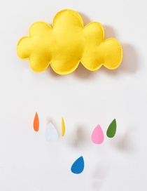 Lovely Yellow Clouds Shape Decorated Ornament