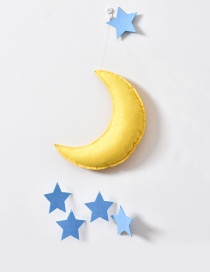 Lovely Yellow Moon Shape Decorated Ornament