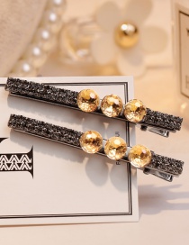 Lovely Champagne Full Diamond Decorated Hair Clip