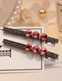 Lovely Red Full Diamond Decorated Hair Clip