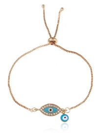 Personlity Blue+gold Color Eye Shape Decorated Bracelet
