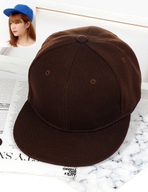 Trendy Brown Pure Color Decorated Hip-hop Cap