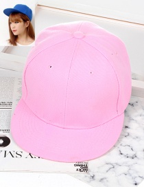 Trendy Pink Pure Color Decorated Hip-hop Cap