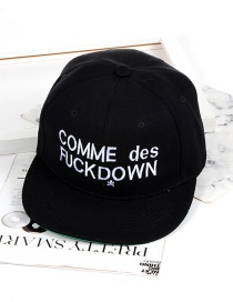 Fashion Black Letter Shape Decorated Hat