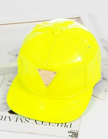 Fashion Fluorescent Yellow Triangle Shape Decorated Hat