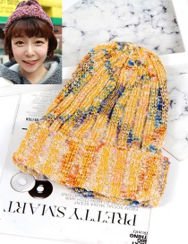 Fashion Yellow Color-matching Decorated Hat