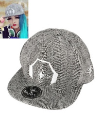 Fashion Black Star Shape Decorated Hat