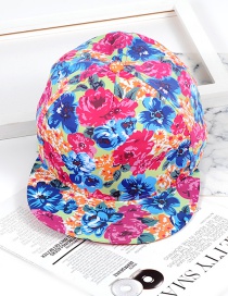 Fashion Plum-red +blue Flower Shape Decorated Hat