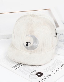 Fashion White Moon Shape Decorated Hat