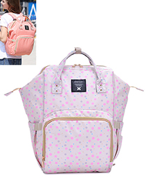 Fashion Pink Dot Shape Decorated Backpack