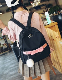Fashion Black Bowknot Shape Decorated Backpack