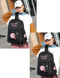 Fashion Black Lollipops Shape Decorated Backpack