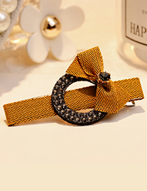 Fashion Yellow Bowknot Decorated Simple Hair Clip