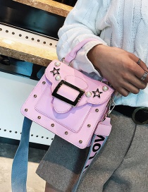Fashion Pink Stars Shape Pattern Decorated Shoulder Bag