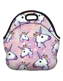 Fashion Purple Unicorn Pattern Decorated Bag